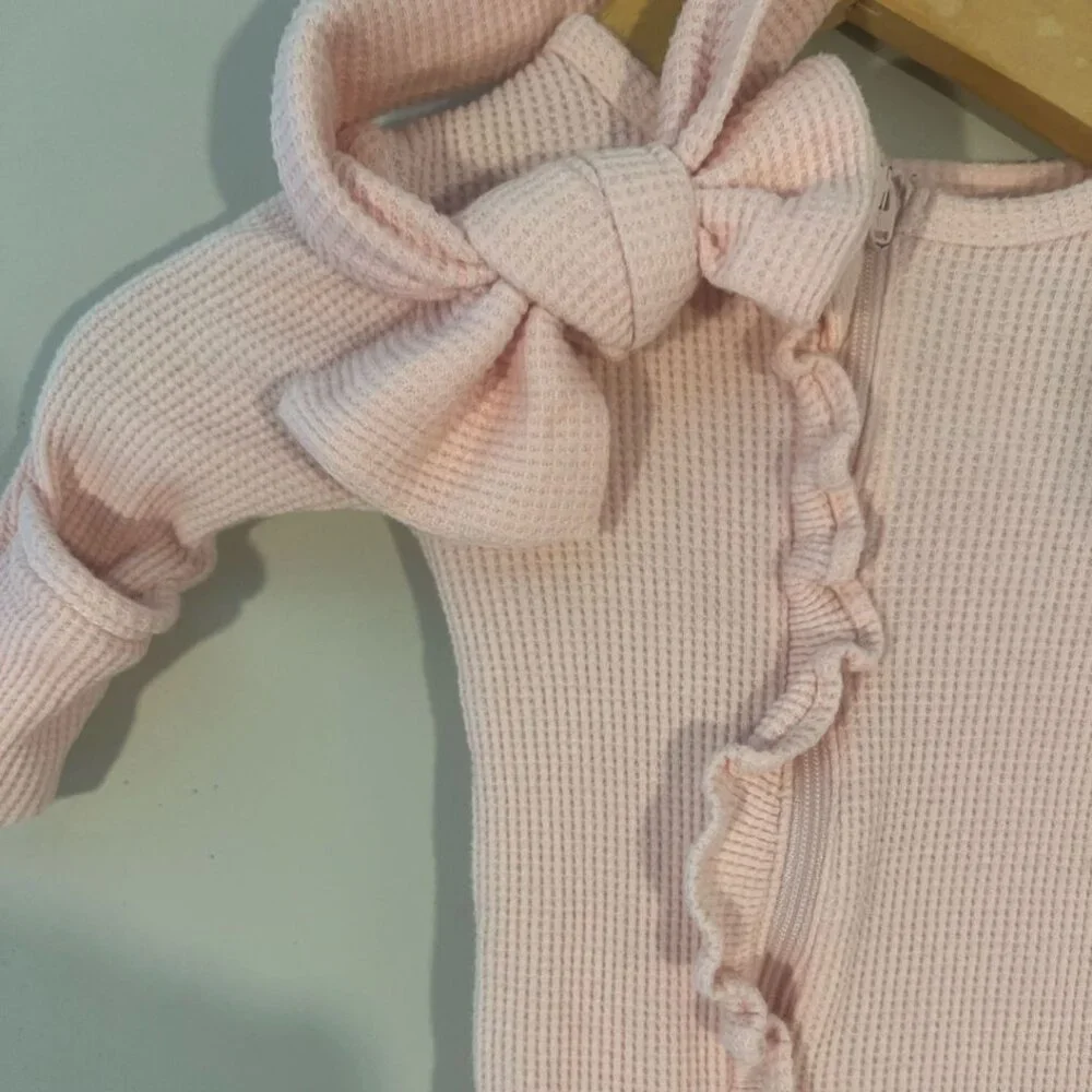 $41 ADD ON‎ Spearmintlove zip up footie bow Little Sleepies Baby Gap Caden Lane